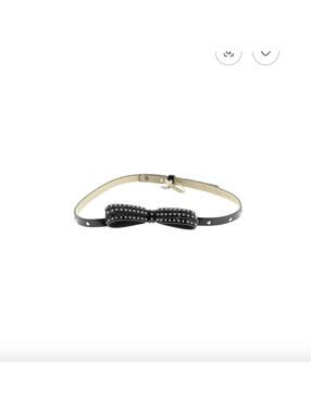 White House Black Market Black Studded Bow Belt Size M